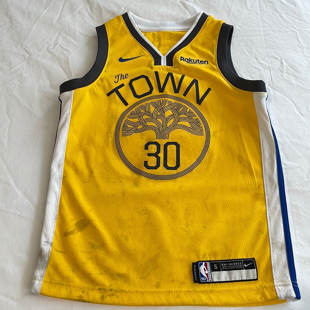 Youth Golden State Warriors Stephen Curry  #30 Nike Authentic Jersey.